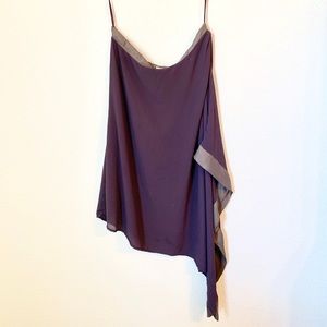Purple one shoulder cocktail dress